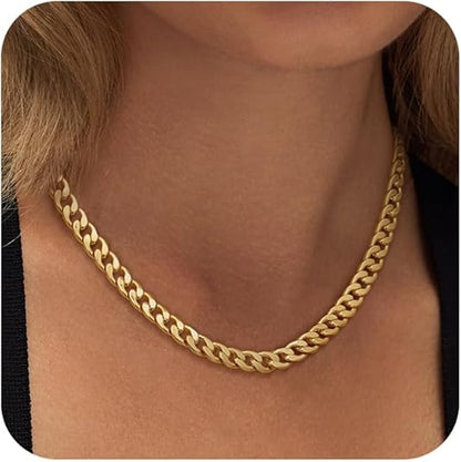 Chunky Cuban Link Necklace | Gold