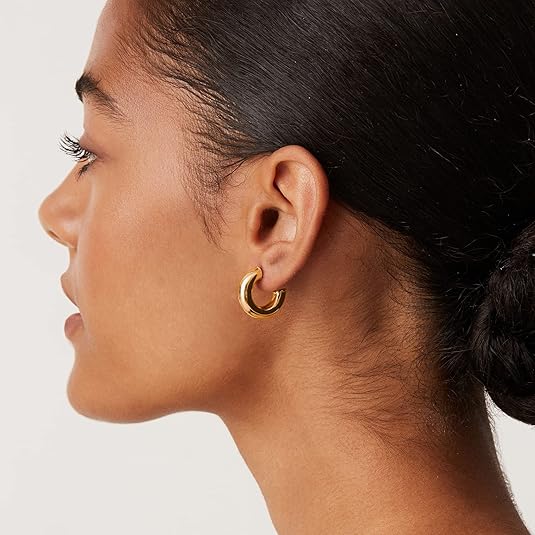 Stardust Hoop Earrings | Gold