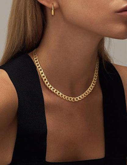 Chunky Cuban Link Necklace | Gold