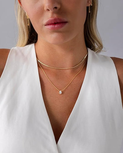 Halo Layered Necklace | Gold