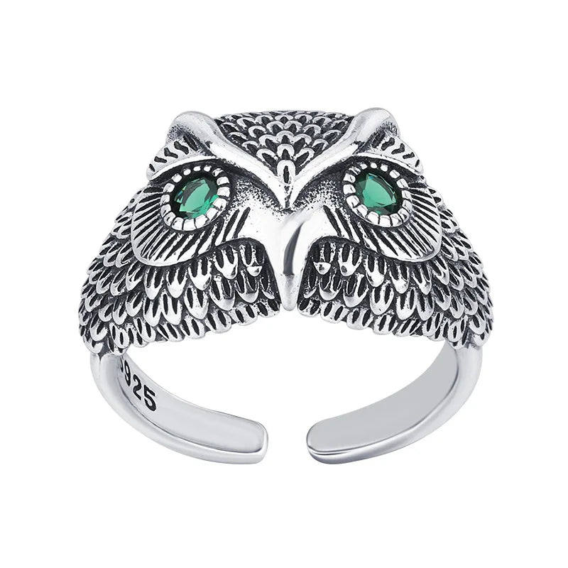 Sterling Silver Owl Ring