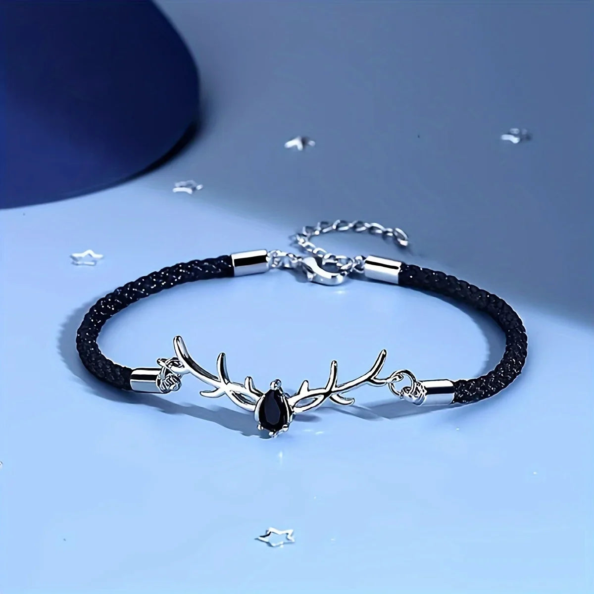 Deer Horn Heart Bracelet with Zircon