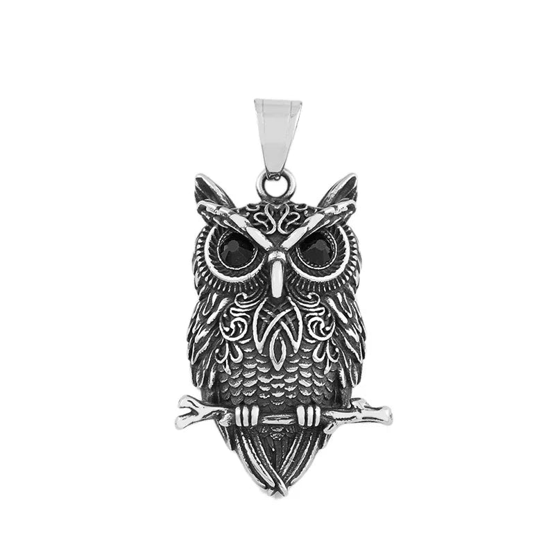 Vintage Owl Wisdom Pendant Necklace