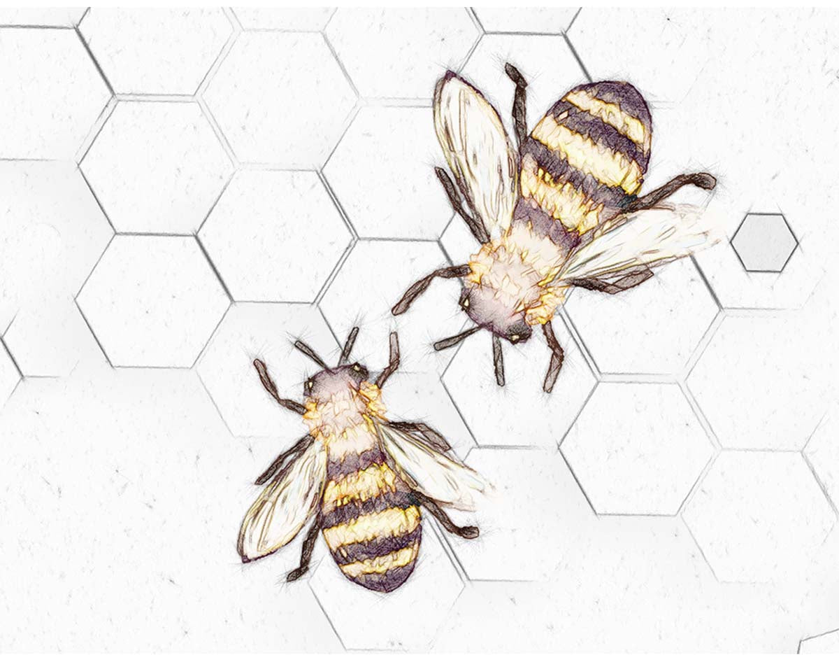 Adjustable 18K Gold Plated Honeycomb Ring