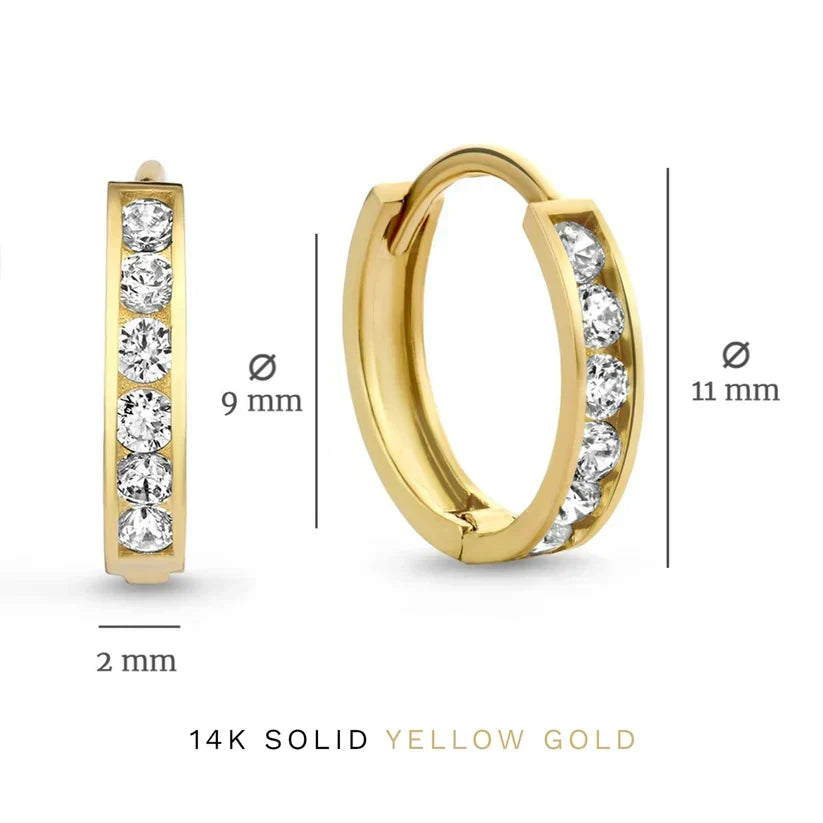 Dara Brillane Stone Earrings Set | Gold