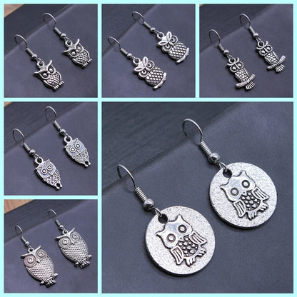 Vintage Owl Bohemian Dangle Earrings