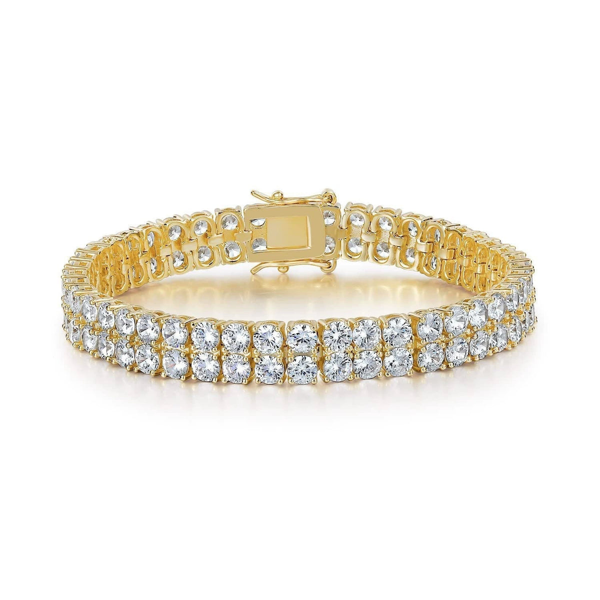 Double Row Tennis Bracelet | Gold