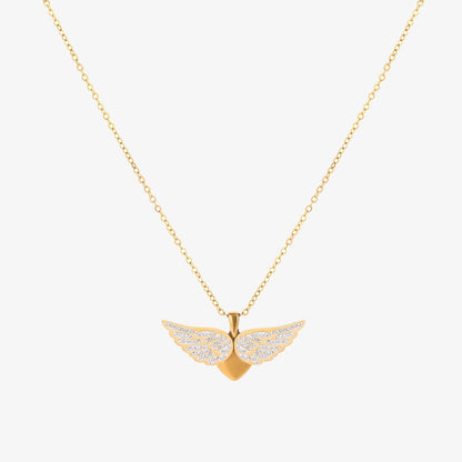 Soaring Angel Wings Necklace | Gold