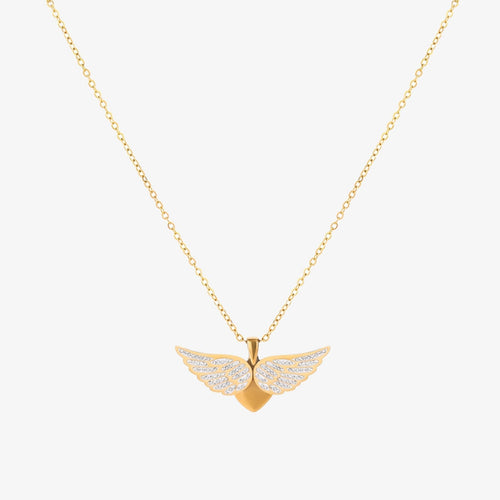 Soaring Angel Wings Necklace | Gold