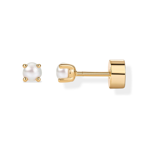 Dainty Pearl Studs | Gold
