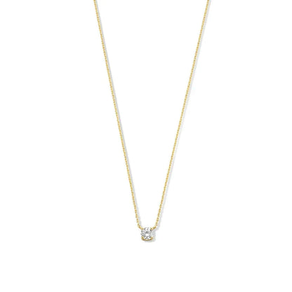 Cléa Moissanite Stone Necklace | Gold
