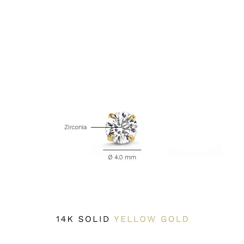 Larmes de Lune Stone Stud Earrings | Gold