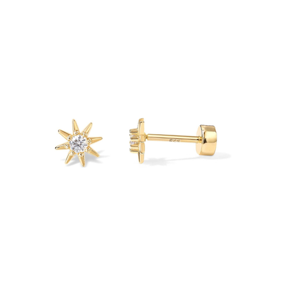 Sunburst Earrings | Gold
